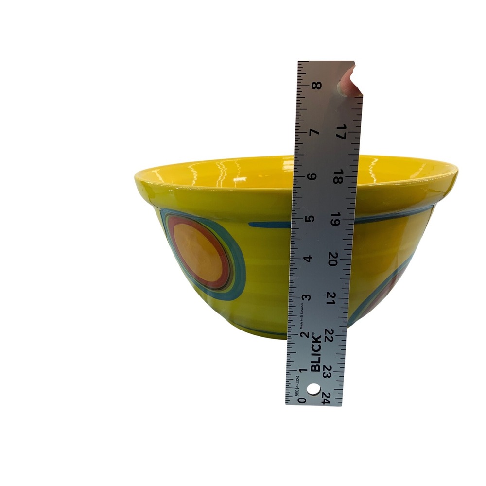 Gail Pittman Hand Painted Ceramic Bowls Set of 3 Red Yellow Green Made in USA 01 - Picture 11 of 11